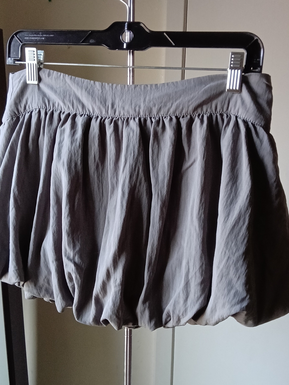 Fashion Nova Gray Bubble Hem Skater Skirt